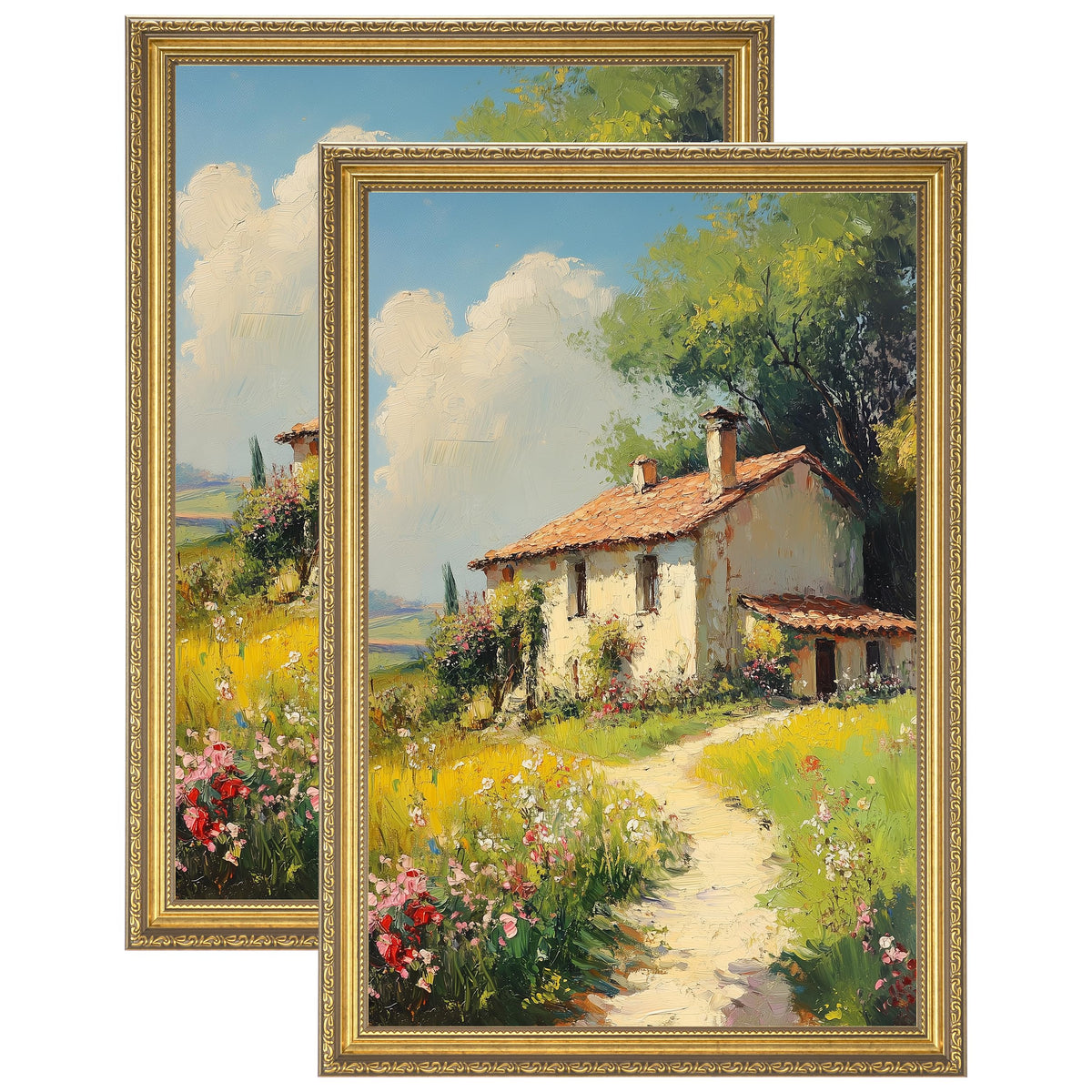 eletecpro 3x4 Vintage Picture Frame, Glass Cover, Black, 2-Pack