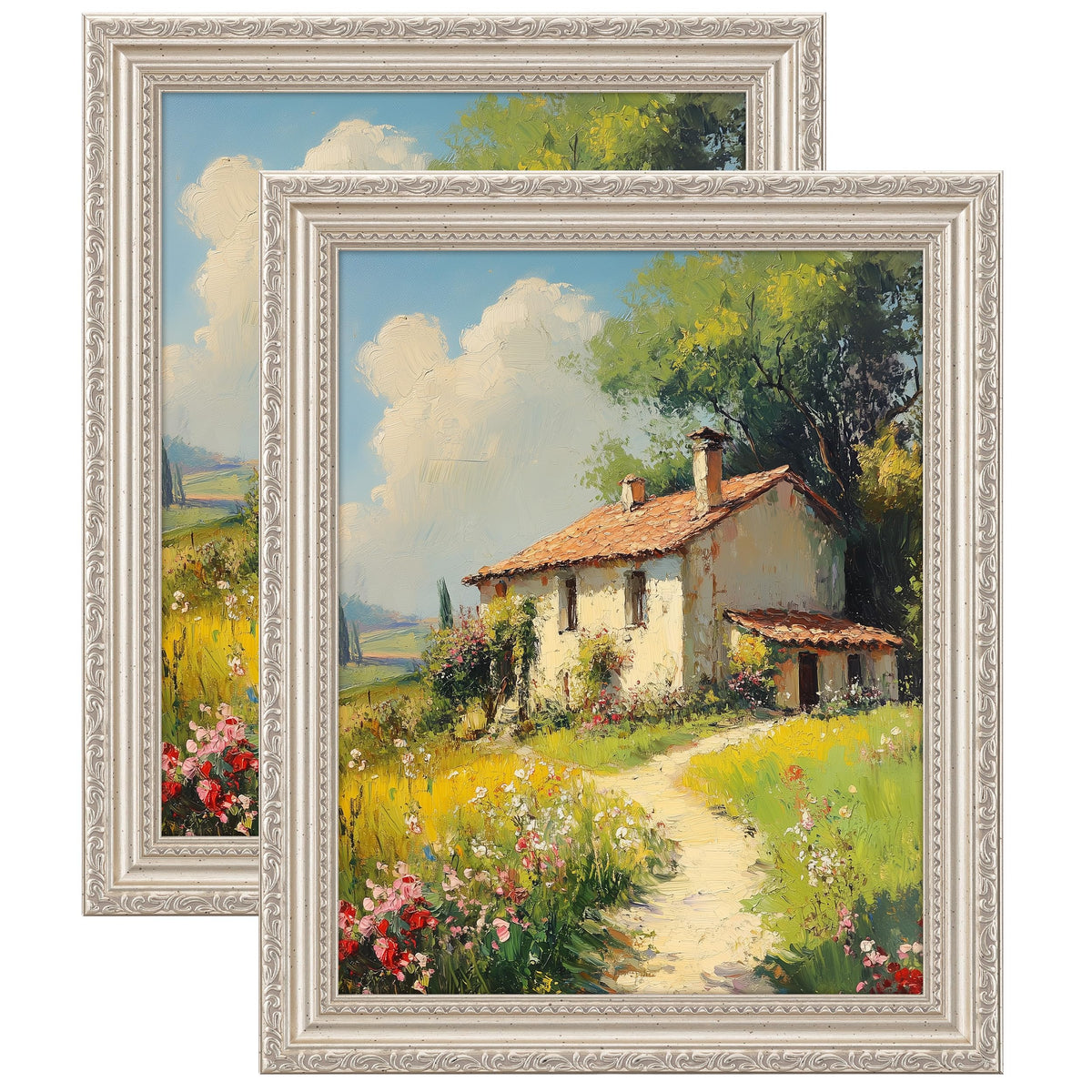 eletecpro 3x4 Vintage Picture Frame, Glass Cover, Black, 2-Pack