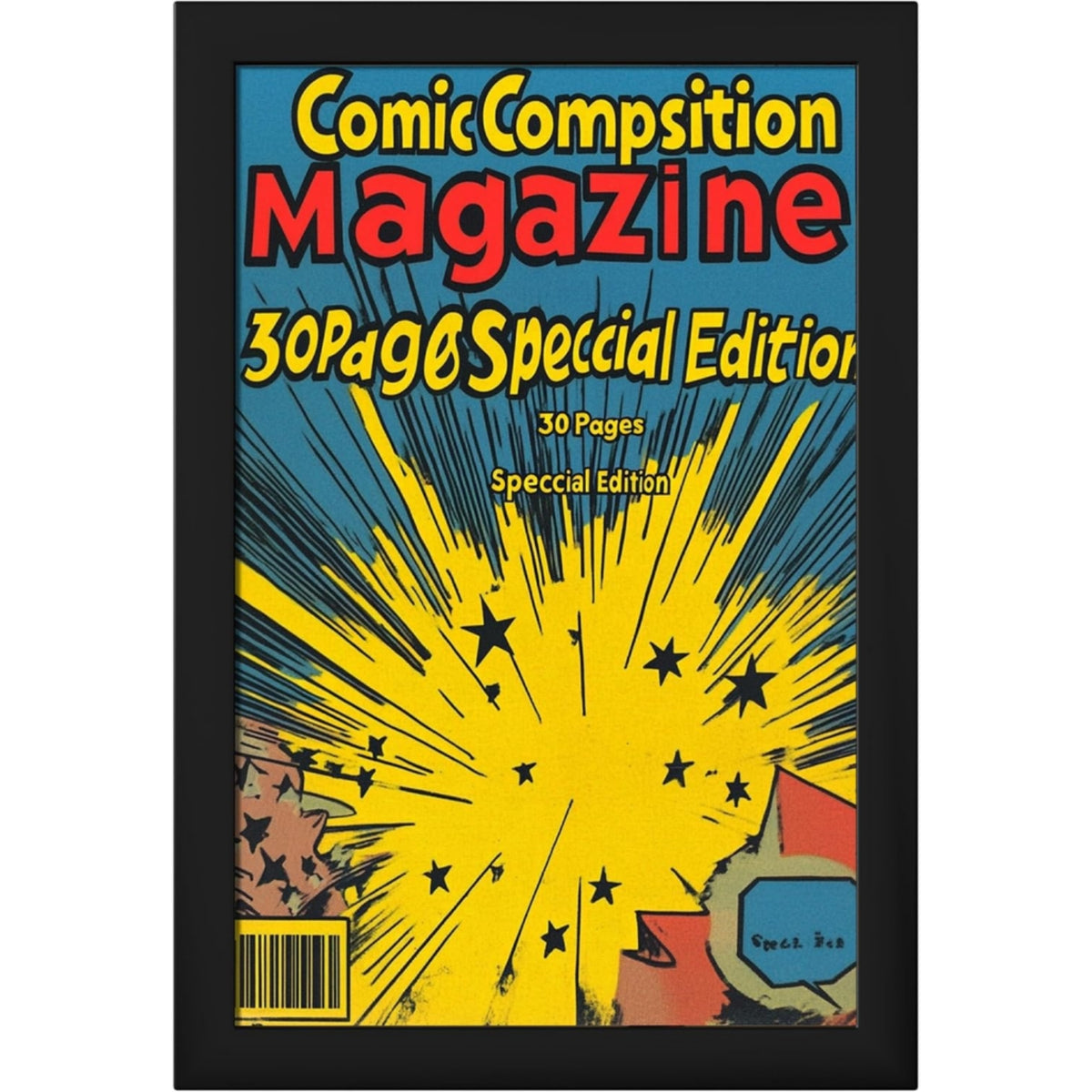 eletecpro Comic Book Frame, Acrylic Cover, Black, 6.75x10.25, 1-Pack